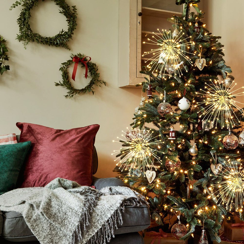 Battery Operated String Lights- 100 LED Fairy Lights with Remote and Timer (8 Modes, Dimmable, IP65 Waterproof, Warm White) for Bedroom Patio Indoor Party Garden Outdoor