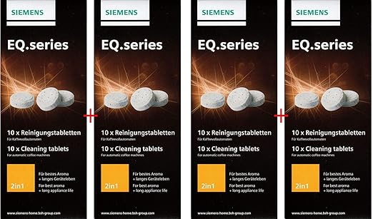 SIEMENS TZ80001N 40 Stück Reinigungstabletten für alle Kaffeevollautomaten der EQ. Series