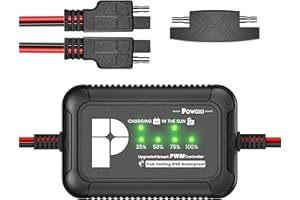 POWOXI Solar Panels Charge Controller, PWM 10A Battery Regulator for 12V Solar Battery Charger, Solar Battery Maintainer and 12 Volt Batteries Power Kit