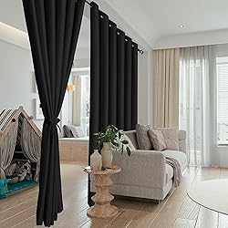 Hiasan Room Divider Blackout Curtains,Extra Wide