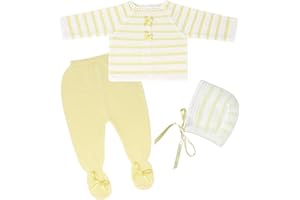Escalett Layette Newborn Baby Knitted Clothes Set, Coming Home Infant Knit Outfit for Boys and Girls