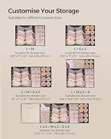 SONGMICS Drawer Organisers 12 Pack Foldable Fabric Storage Boxes Dove Grey view 5
