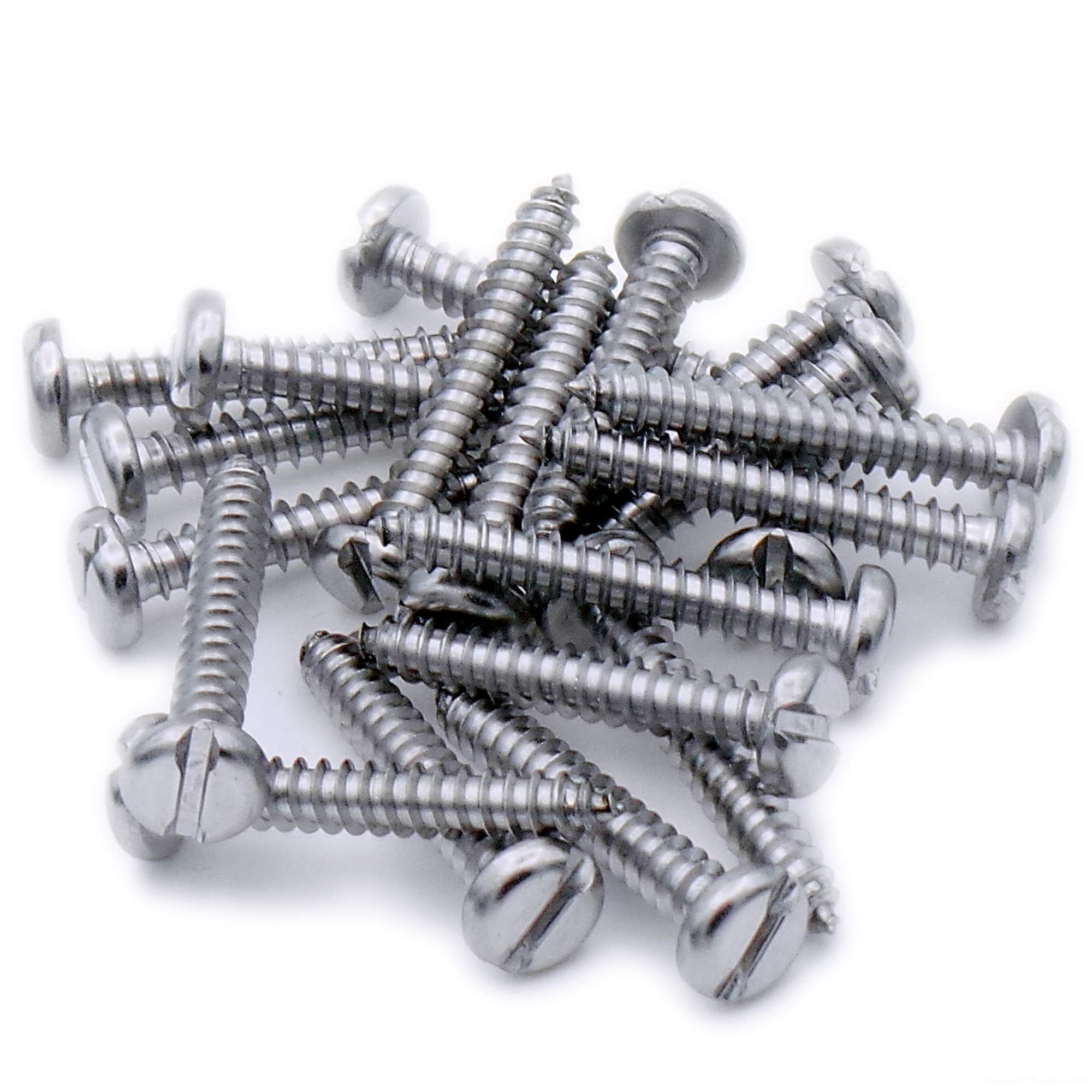 No.8 x 2 (4.2mm x 50mm) Slot Pan Self-Tapping Screw - Stainless Steel (A2) (Pack of 20)