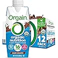 Orgain Organic Nutritional Vegan Protein Shake, Smooth Chocolate - 16g Plant Based Protein, Meal Replacement, 22 Vitamins & Minerals, Fruits & Vegetables, Gluten Free, Non-GMO, 11 Fl Oz (Pack of 12)
