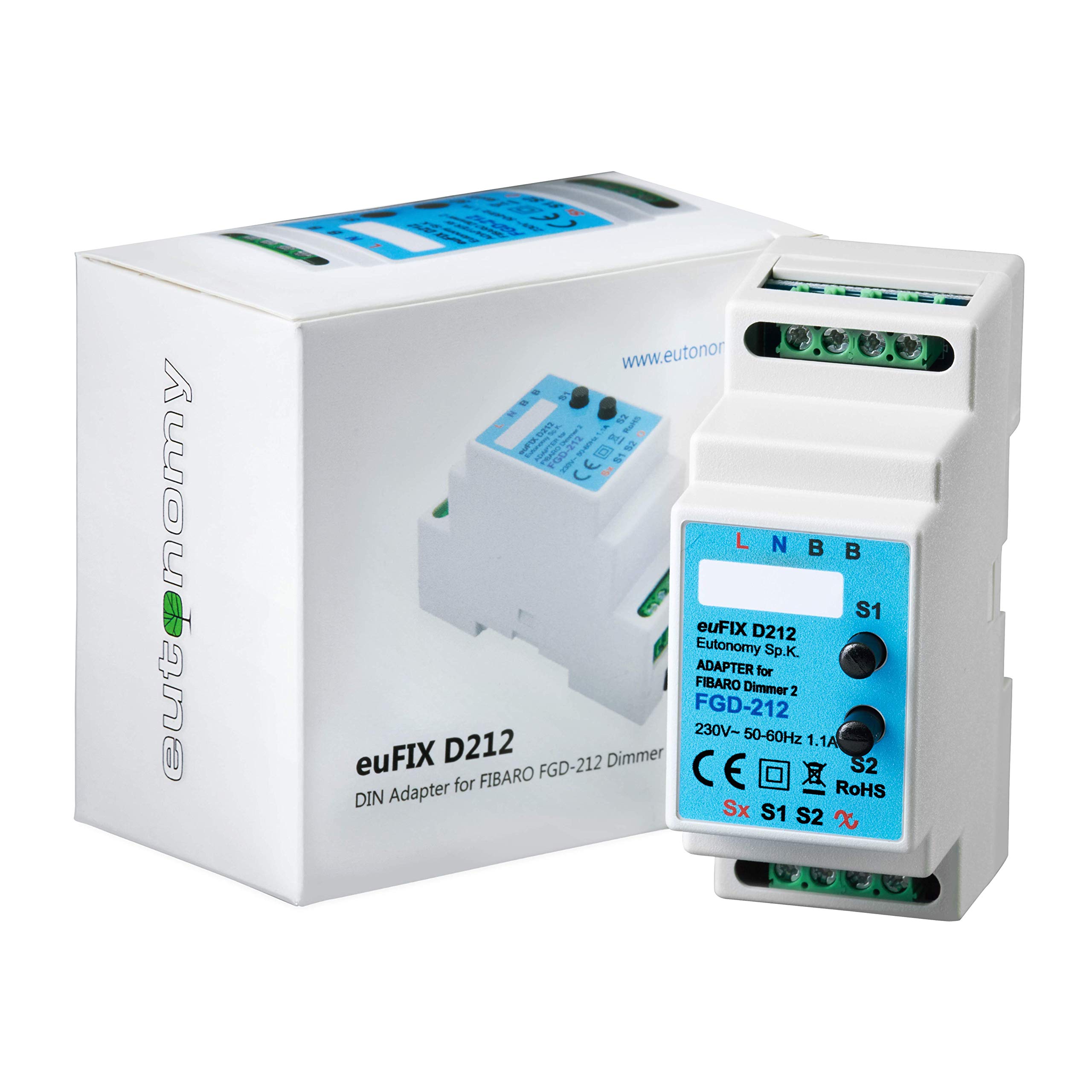 Eutonomy euFIX D212 DIN Rail Adapter, Black