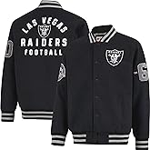 Ultra Game NFL Official Adults Classic Varsity Coaches Jacket Coat - Unisex, Las Vegas Raiders, Team Color, Small
