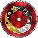 Diamond Blade Dry VIP Turbo Mesh 4 1/2&rdquo; Extra Long Life - Ideal for Cutting Granite, Porcelain Tile, Slate &amp; More - 5/8&rdquo; Ring Adapter Included, Anti-Vibration Design