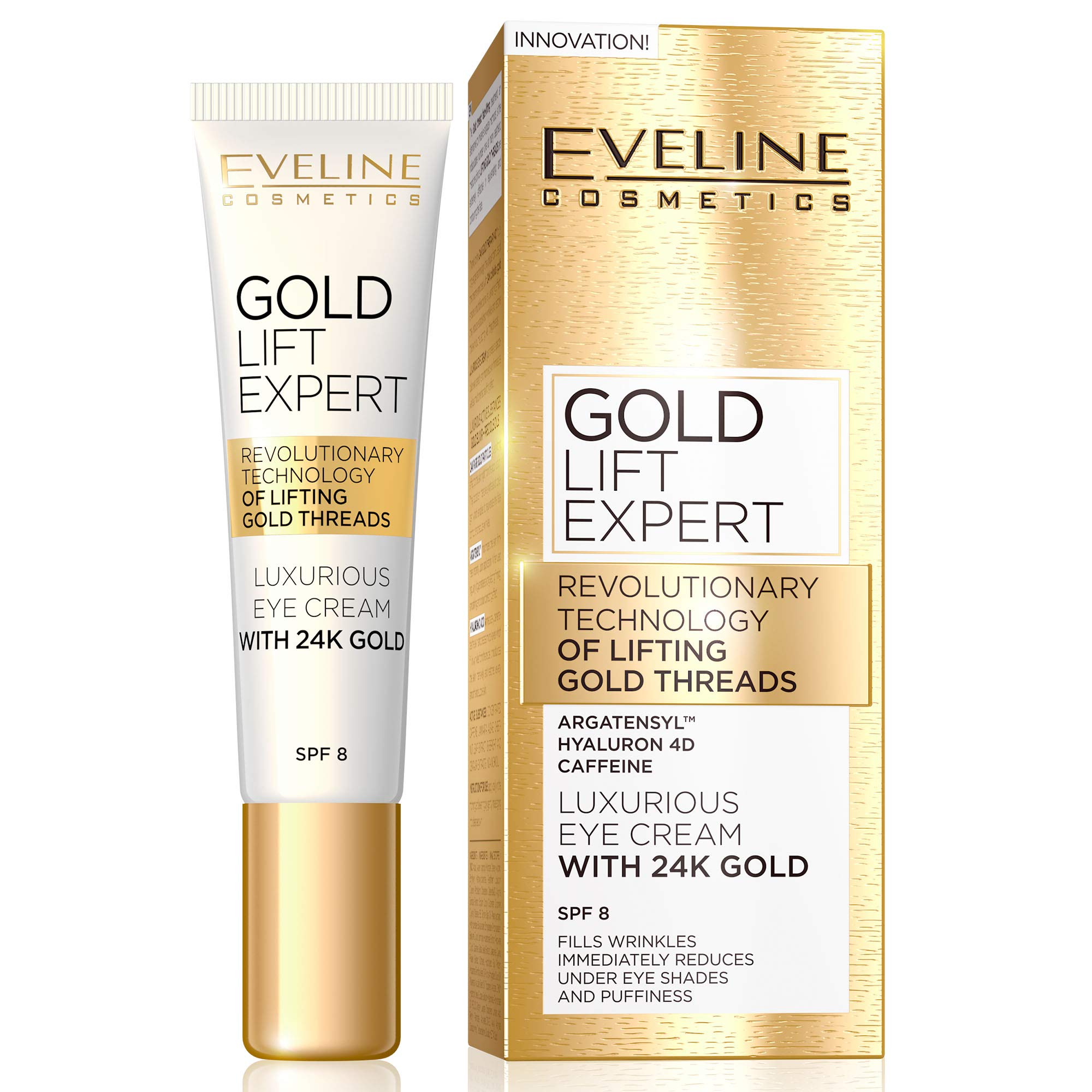 Eveline Cosmetics Gold Lift Expert Anti-Wrinkle Eye Cream with 24 Carat Gold 15 ml