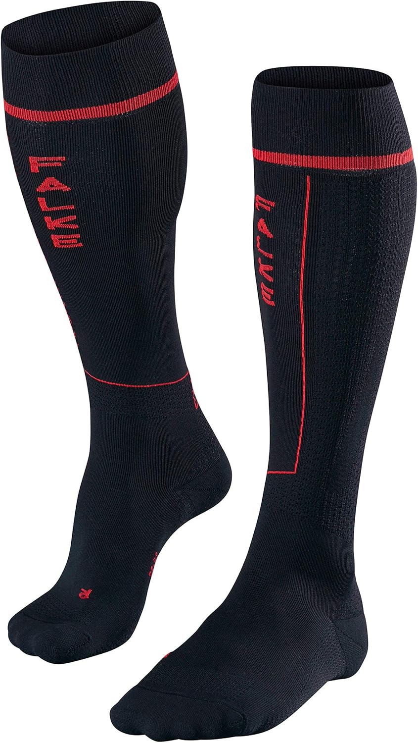 FALKE Women's Impulse Running W KH Breathable With Compression 1 Pair Running Socks, Black (Black 3008), 2.5-5