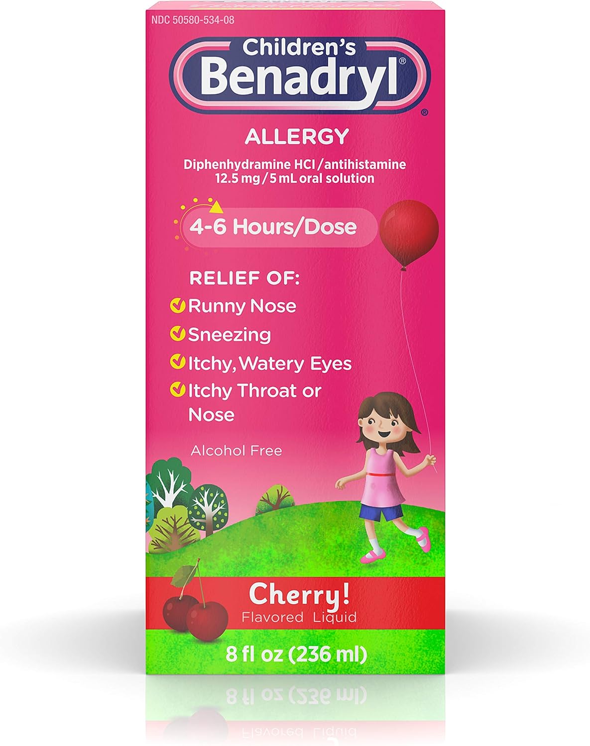 Children's Benadryl Allergy Liquid with Diphenhydramine HCl