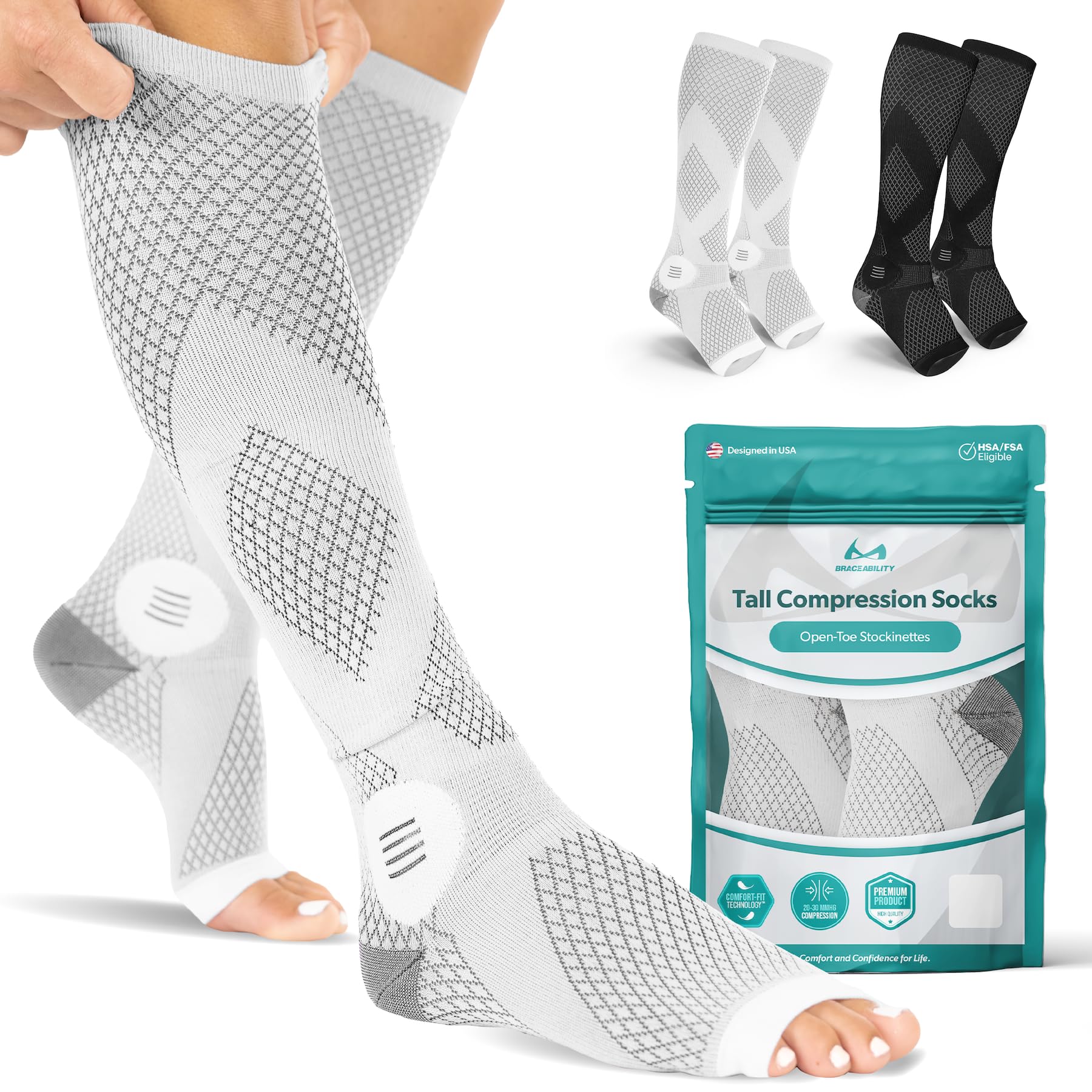 BraceAbility Compression Socks for Circulation