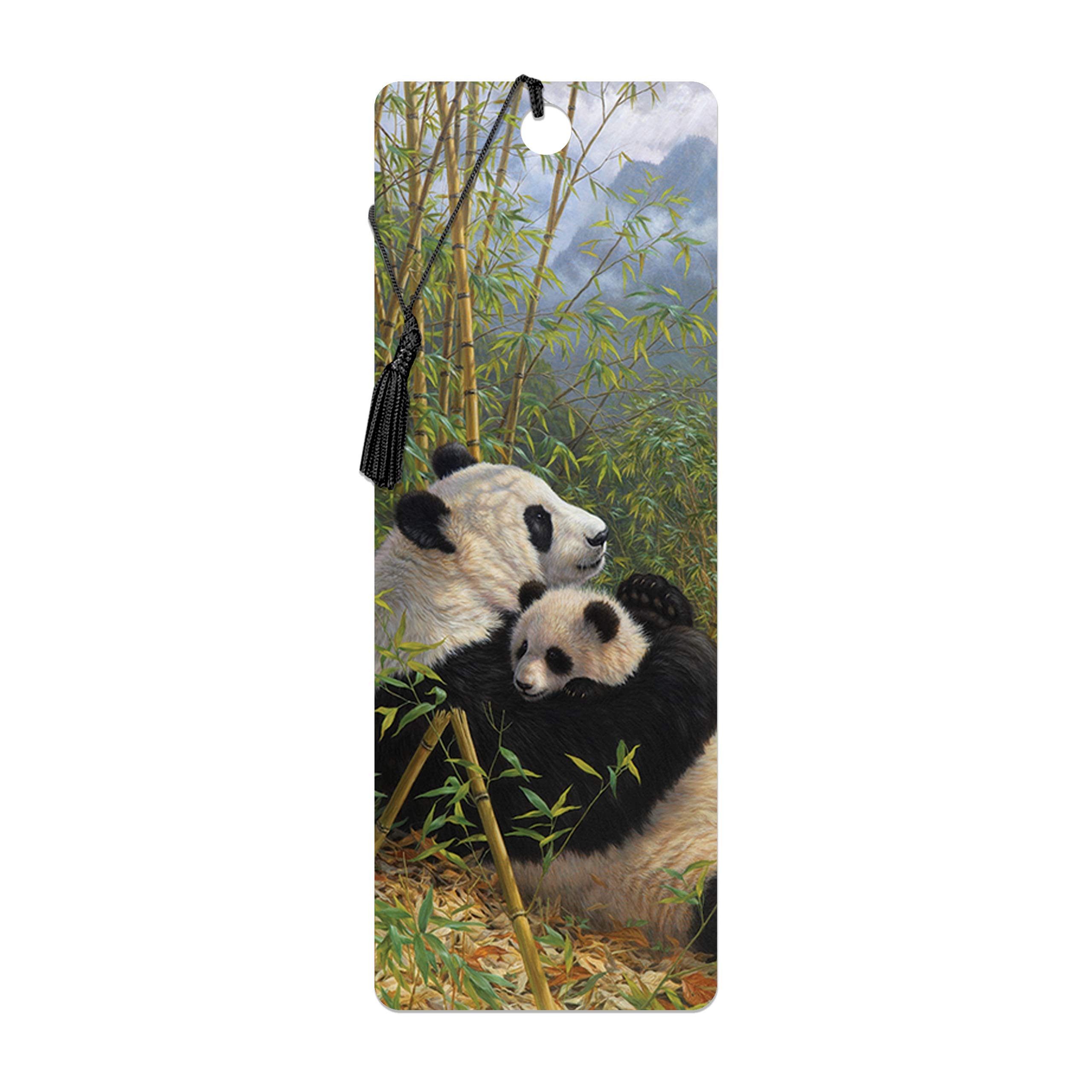 3D LiveLife Bookmark - A New Dynasty from Deluxebase. Cute Lenticular Panda Page Marker. Animal Themed Accessories for Book Lovers. Small Gifts for Men, Women, Writers and Teachers.