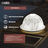 Cello Porcelain Tealight Holder Dome Elephant 3D Projection Gift view 5