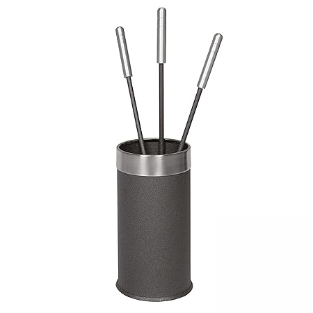 Kaminbesteck Kamingarnitur Modell 417 geschlossener Behälter 4-teilig ø 16cm