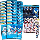 Sonic the Hedgehog Party Favors for Kids Bundle - 24 Mini Activity Packs | Sonic Mini Play Packs with Coloring Books, Stickers, More for Goodie Bags | Bulk Sonic the Hedgehog Birthday Party Supplies