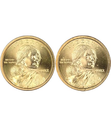 2008 P&D Sacagawea Native American Dollar 2 Coin Set BU