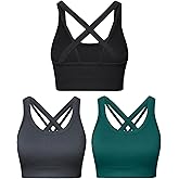 Sports Bras for Women HIigh Support, Criss-Cross Back Padded Strappy High Impact Sports Bras for Women Large Bust