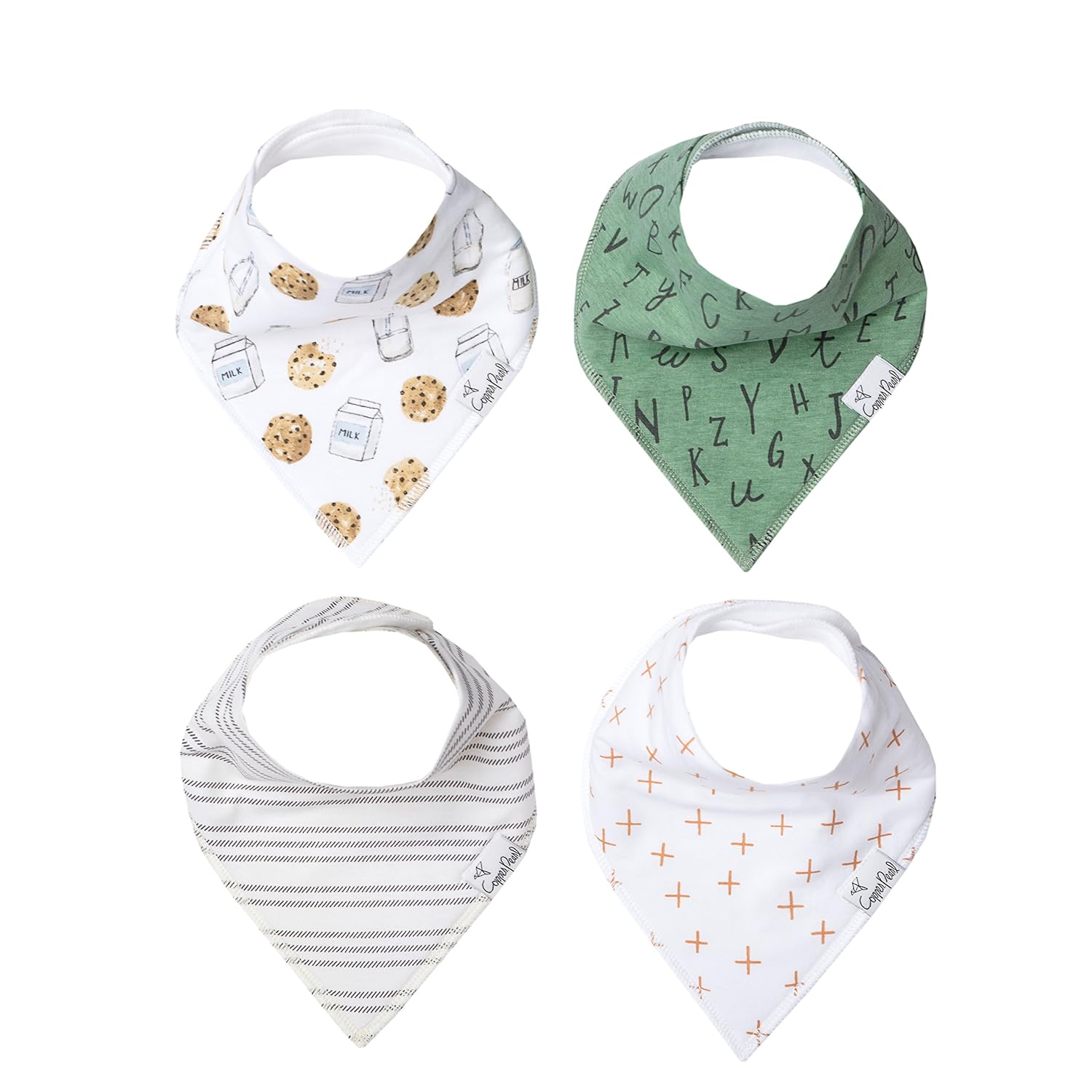 copper pearl baby bandana bibs