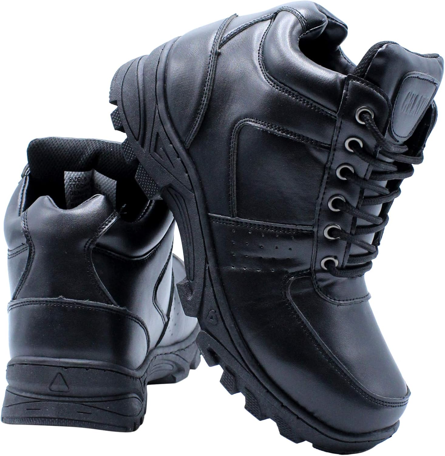 black utility boots