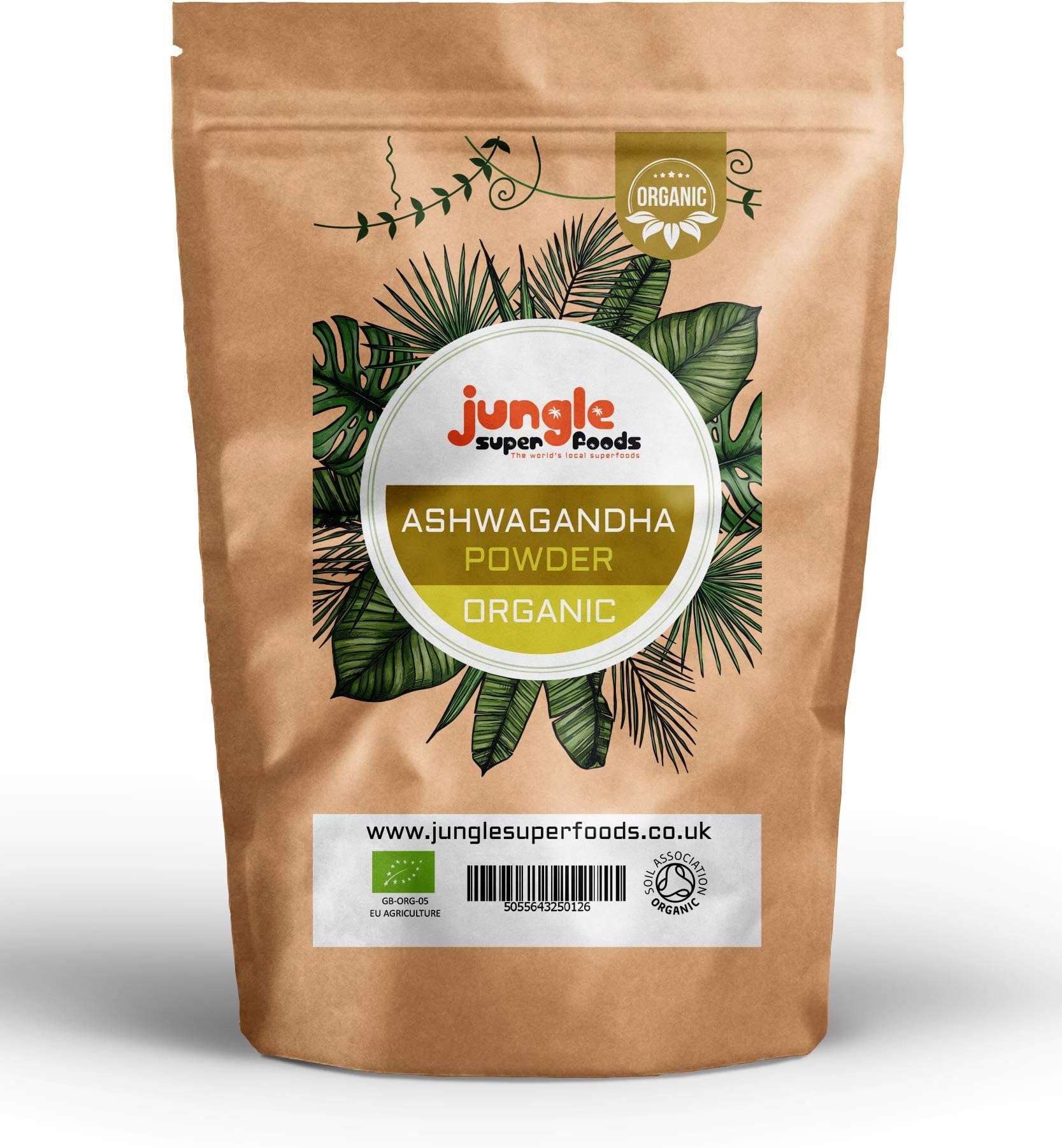 Jungle Superfoods 100% Organic Ashwagandha Powder | Ayurveda | Vegan Friendly | Certified Organic (125g)