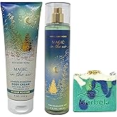 Bath & Body Works Magic In The Air Body Cream and Fragrance Mist Duo Set with an Aloe Vera Bar Soap - Full Size