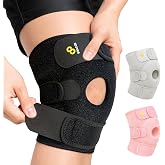 Bracoo Knee Support Brace for Men Women, Adjustable Compression Sleeve Wrap Patellar Pad Tendon - Arthritis Pain, meniscus tear, Injury Recovery, Running, Workout, KS10