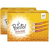 Amazon Brand - Presto! Fabric Softener Sheets, Fresh Scent, 240 Count (Pack of 2)