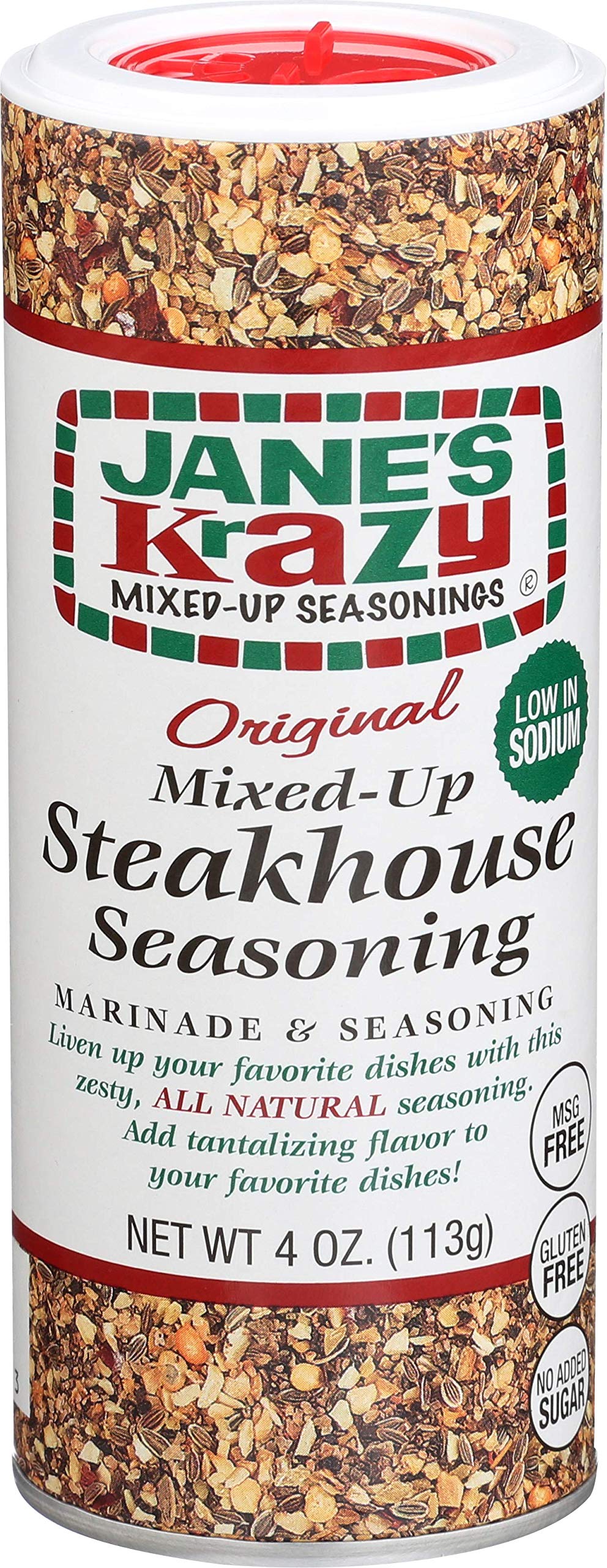 Jane's Krazy Seasonings Mixed-Up Steakhouse Seasoning, 4 Ounce