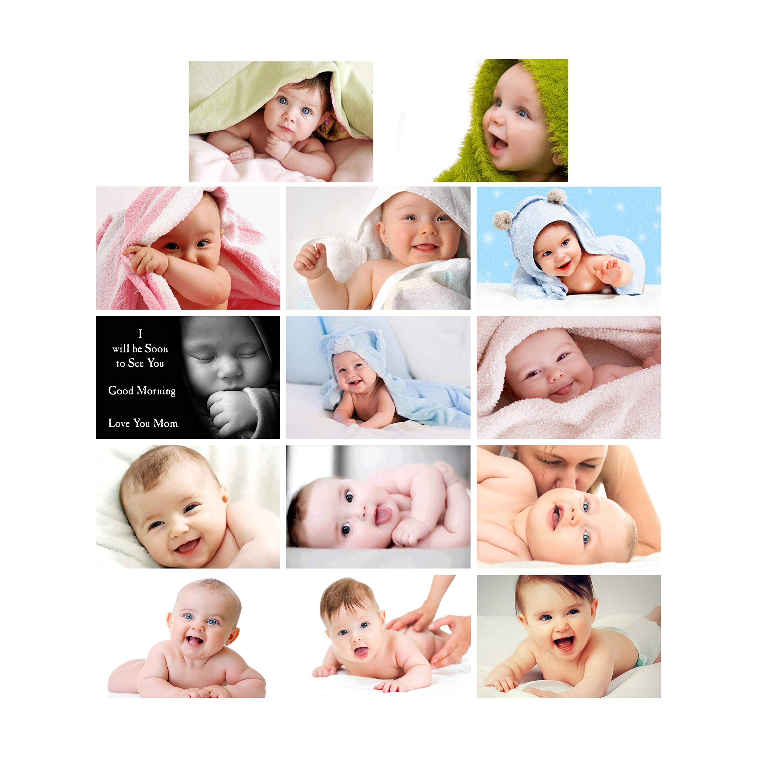 Craft Qila Cute Smiling Baby Poster for Pregnant Women Room Decor 14B (Size : 12 x 18 Inch) Pack of 14