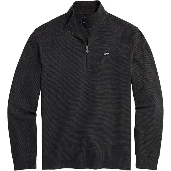 Suéter De Cuello Simulado Nautica Para Hombre - Rayas Con Cremallera 1/4, Color Marino - ¡Abrigo Con Estilo!