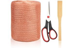 XYLANOR Copper Mesh Rodent Control, 5 in x 50 ft Proof Wire Screen Roll for Mice Rat Rodent, Bat & Snail, DIY Blocker Weep Hole Filler & Wool Mouse Trap