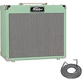 FOALS FW20 20W (30W Peak) Electric Guitar Practice Amp, Dual-Channel Clean/Drive Combo Amplifier with Bluetooth, 8-Inch Speaker, 3 Band EQ, Headphone Output & AUX Input for Home Practice(Green)