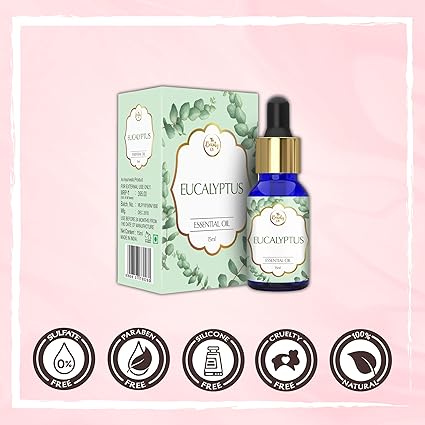 The Beauty Co. Eucalyptus Pure & Natural Essential Oil, 15ml | Aromatherapy | Cure Cold | For Skin and Hair Care | Made in India