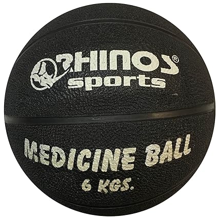 Rhinos Sports - Balón medicinal, pelota 6 kg, Negro: Amazon.es ...