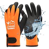 toolant 100% Waterproof Winter Work Gloves, Thermal Insulation with Grip | Touchscreen, Freezer Work for Men and Women, Cold Weather Work &amp; Outdoor Tasks, Orange, Small