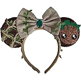 CLGIFT Princess Minnie Ears,Pick your color, Flower Minnie Ears, Floral minnie ears, Purple Sparkle Mouse Ears (Groo)
