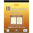 Roaring Spring Signature Collection 5x5 Grid Covered Engineering Pad, 20# Buff, 3 Hole Punched, 8.5" x 11" 80 Sheets, Buff Pa