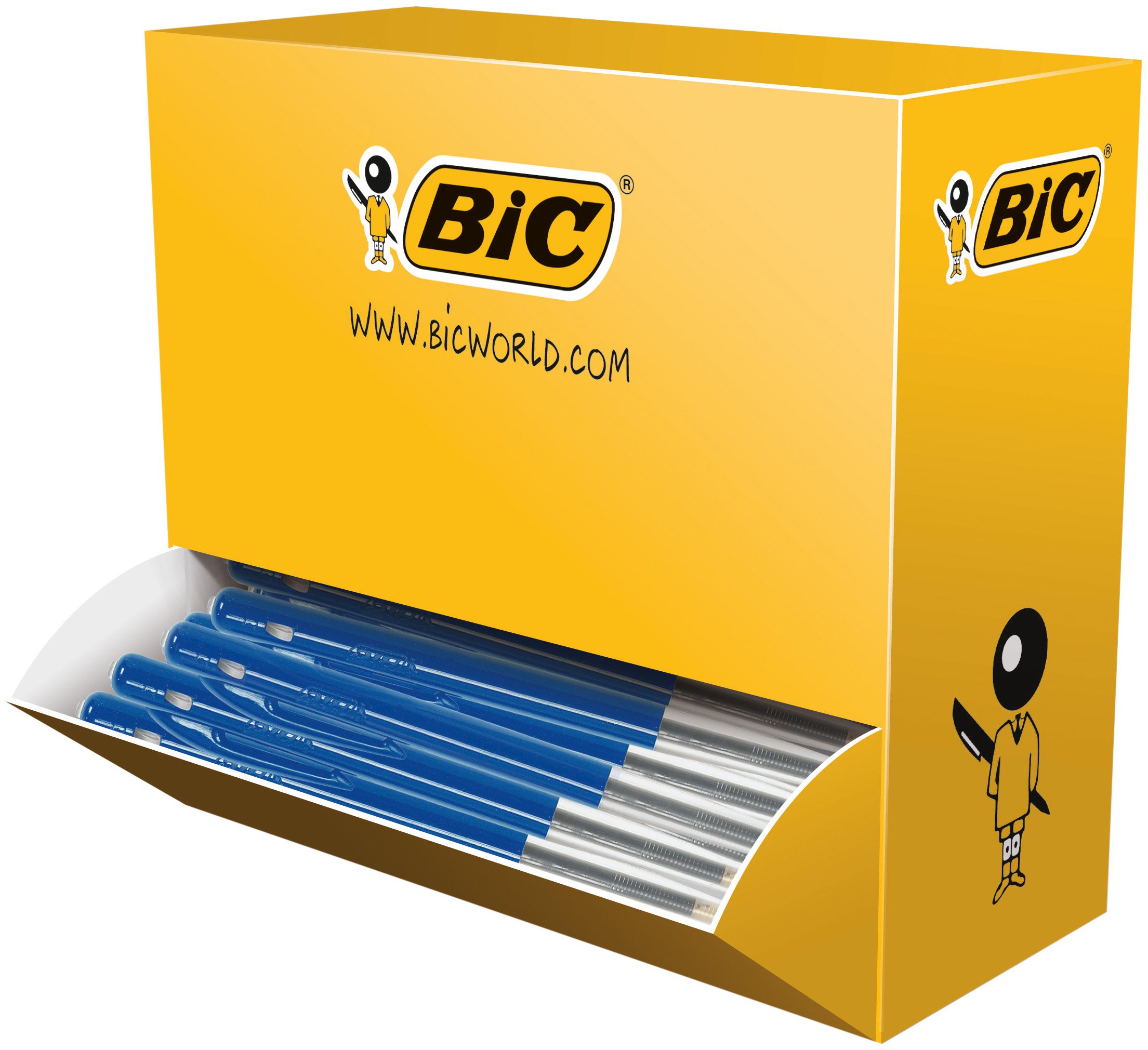 BIC M10 Medium Clic Pens Value Pack - Blue (Pack of 100)