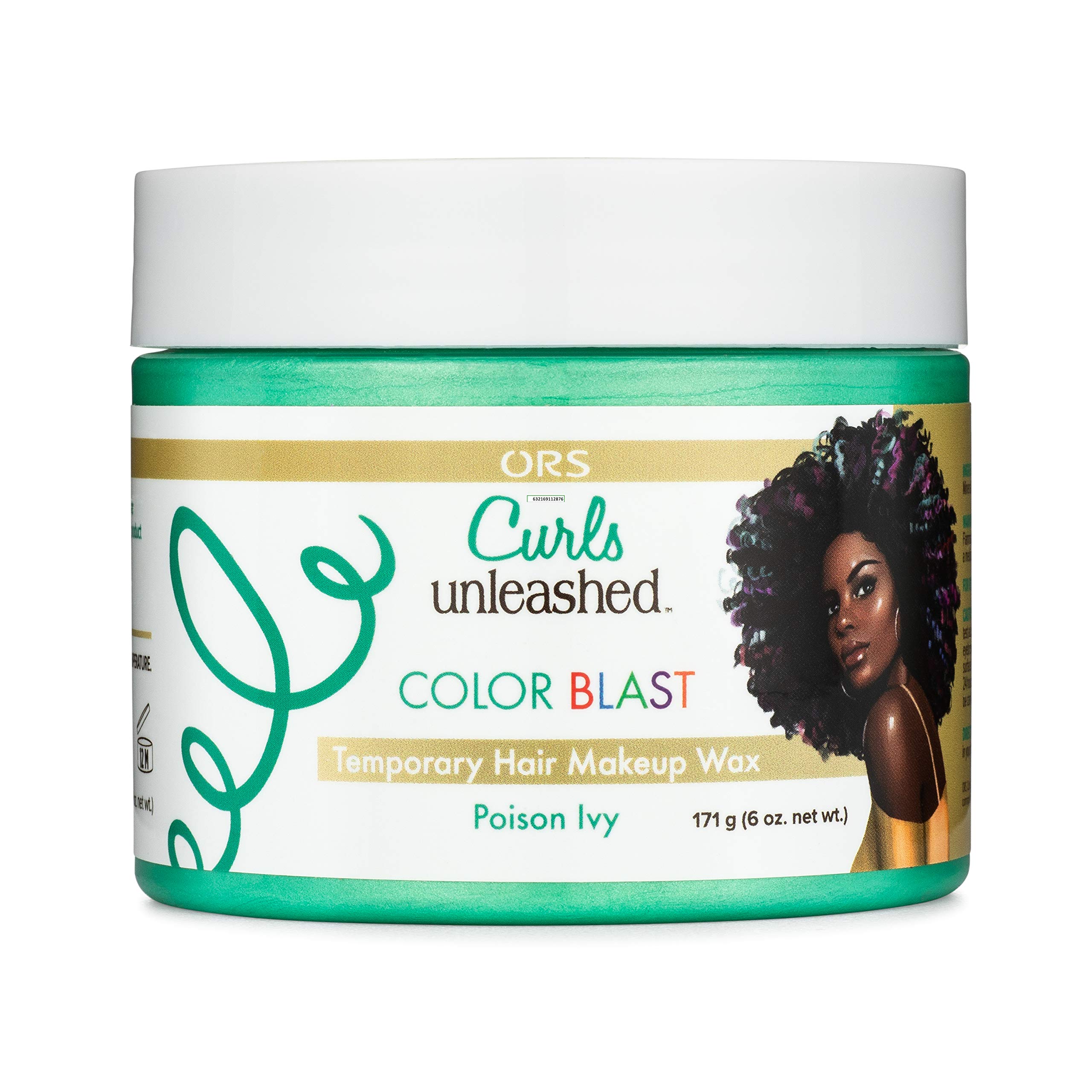 ORS Curls Unleashed Poison Ivy Color Blast Makeup Wax -171g, Temporary Hair Colour, With Moisturizing Beeswax & Castor Oil, For Best Colouring Experience