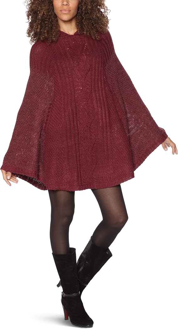 Vila - Cape - Femme - Rouge (Rouge Bordeaux) - S: Amazon ...