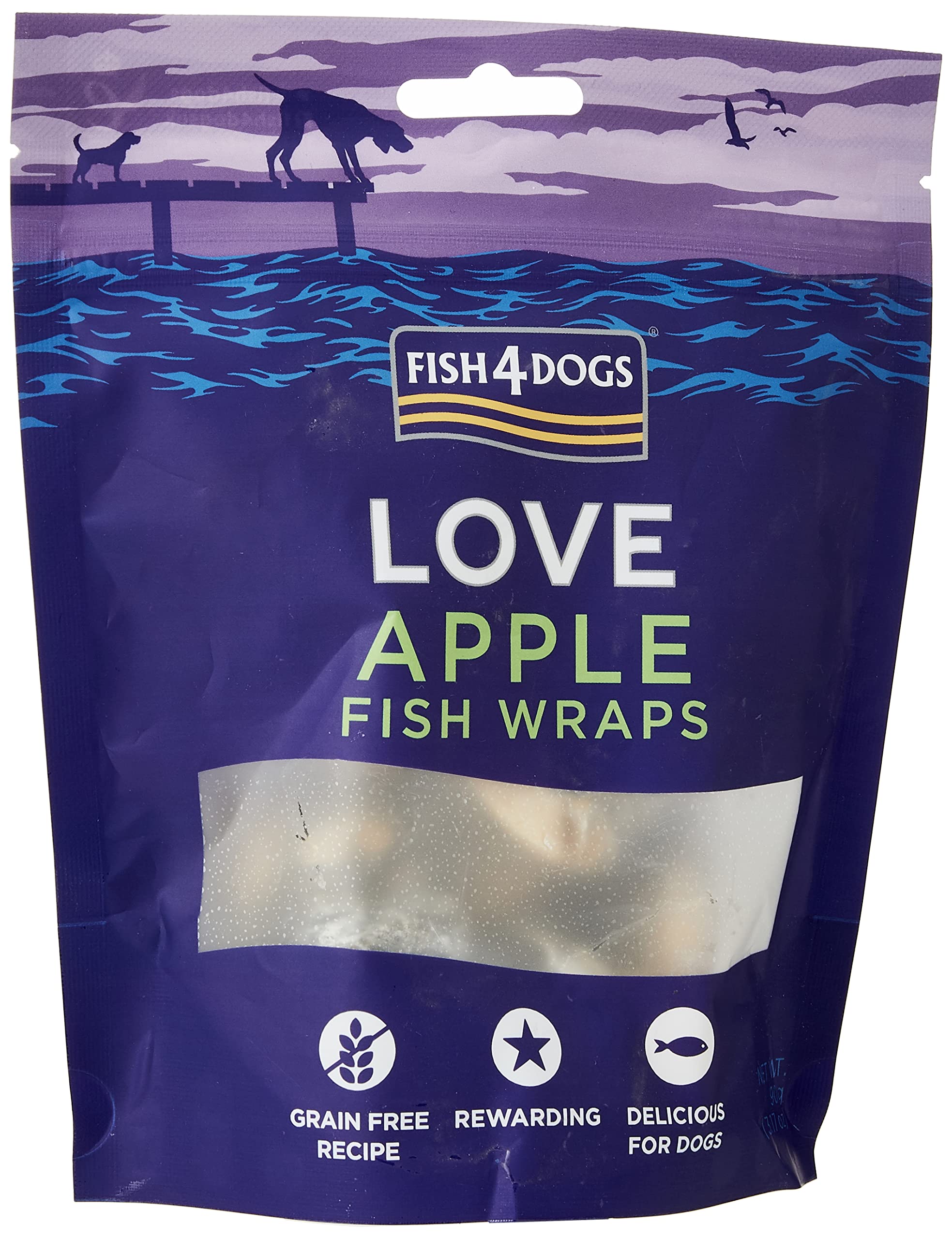 Fish4Dogs Love Apple Fish Wraps, Variety, 0.1 kg