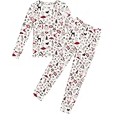 Arshiner Pajamas for Girls Long Sleeve Pants Sets Snug fit 2 Piece Pjs Set Soft Sleepwear