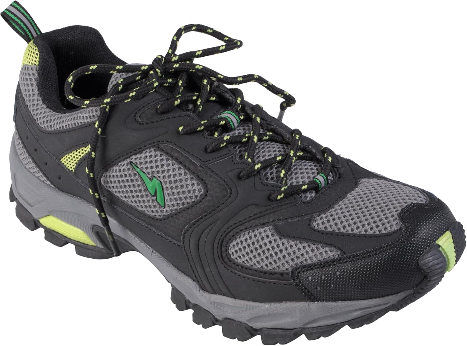 Daxx Mens Composite Laceup Running Shoes Black Running