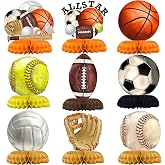Sport Party Decorations - Sport Honeycomb Centerpieces for Kids' Sport Birthday and Baby Shower Table Decor