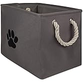 Bone Dry Pet Storage Collection Collapsible Bin, Small Rectangle, Gray