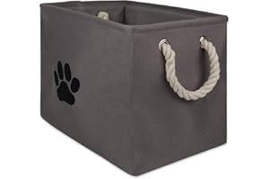 Bone Dry Pet Storage Collection Collapsible Bin, Small Rectangle, Gray