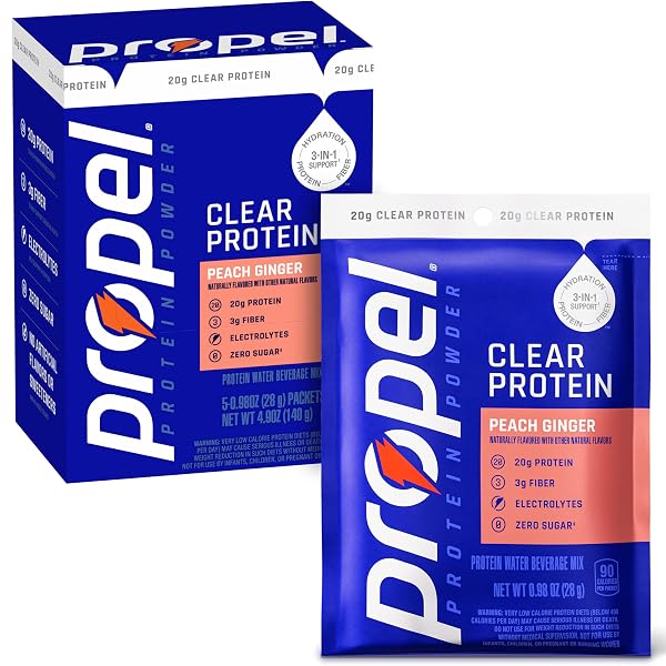 PROPEL CLEAR PROTEIN POWDER, PEACH GINGER, (5 SERVINGS),...