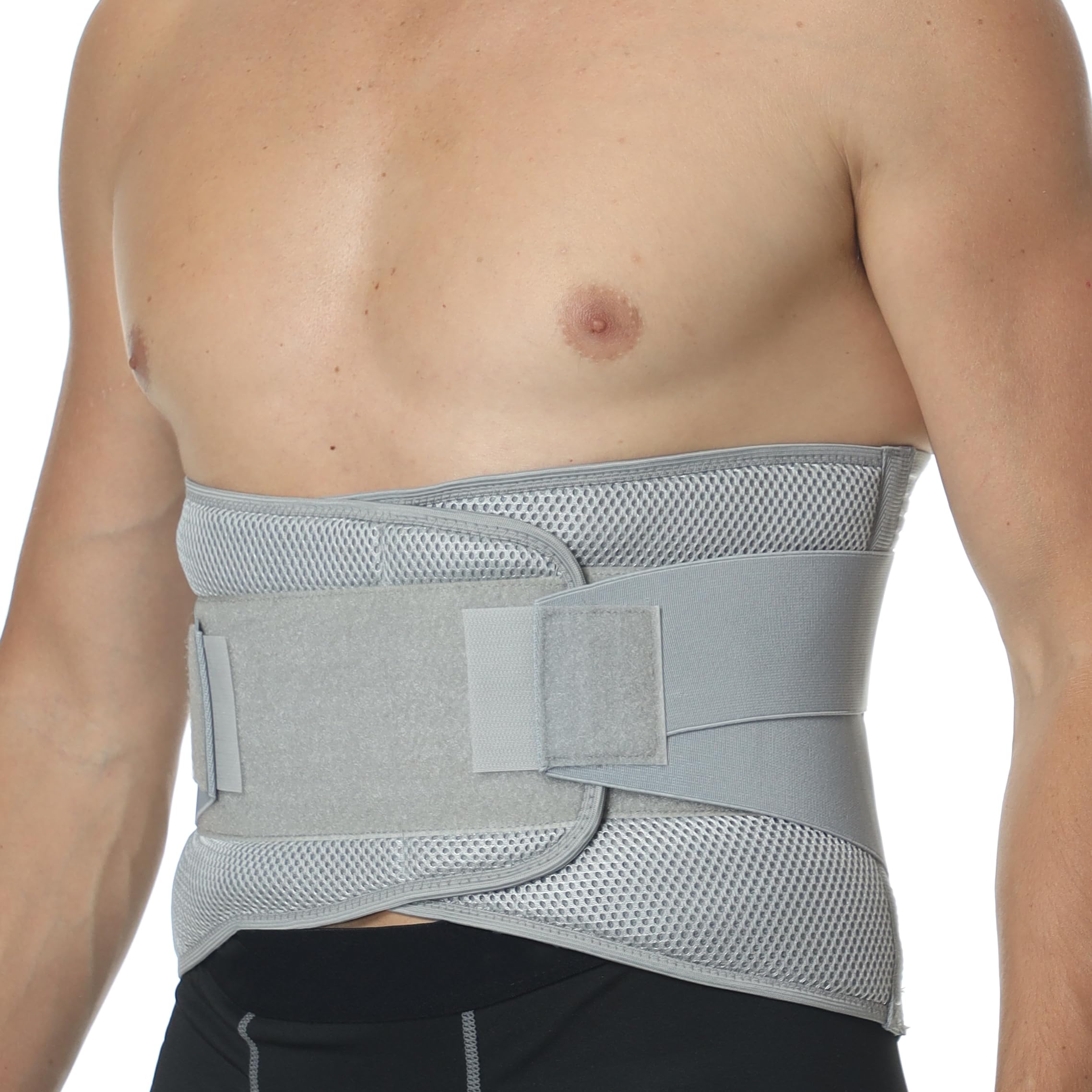 Neotech Care Back Support Belt, Lumbar Support Belt for Lower Back Pain - For Men or for Women (Grey, Size M)