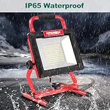 HYCHIKA 100W LED Work Light 12000LM IP65 6500K Foldable Stand 2m Cable view 3