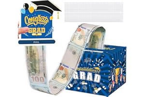 Graduation Money Box | 2026 DIY Paper with 50 Bags,Graduation Box for Cards and Money | for Kids Graduates Students High Scho